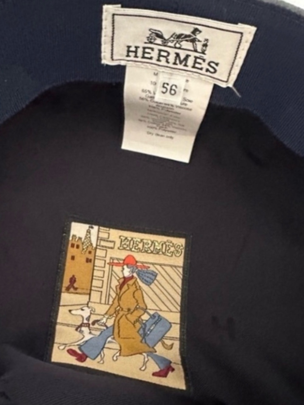 HERMÈS Deauville ‘Cashmere’ 100% AUTHENTIC Newsboy Cap - Picture 3 of 4